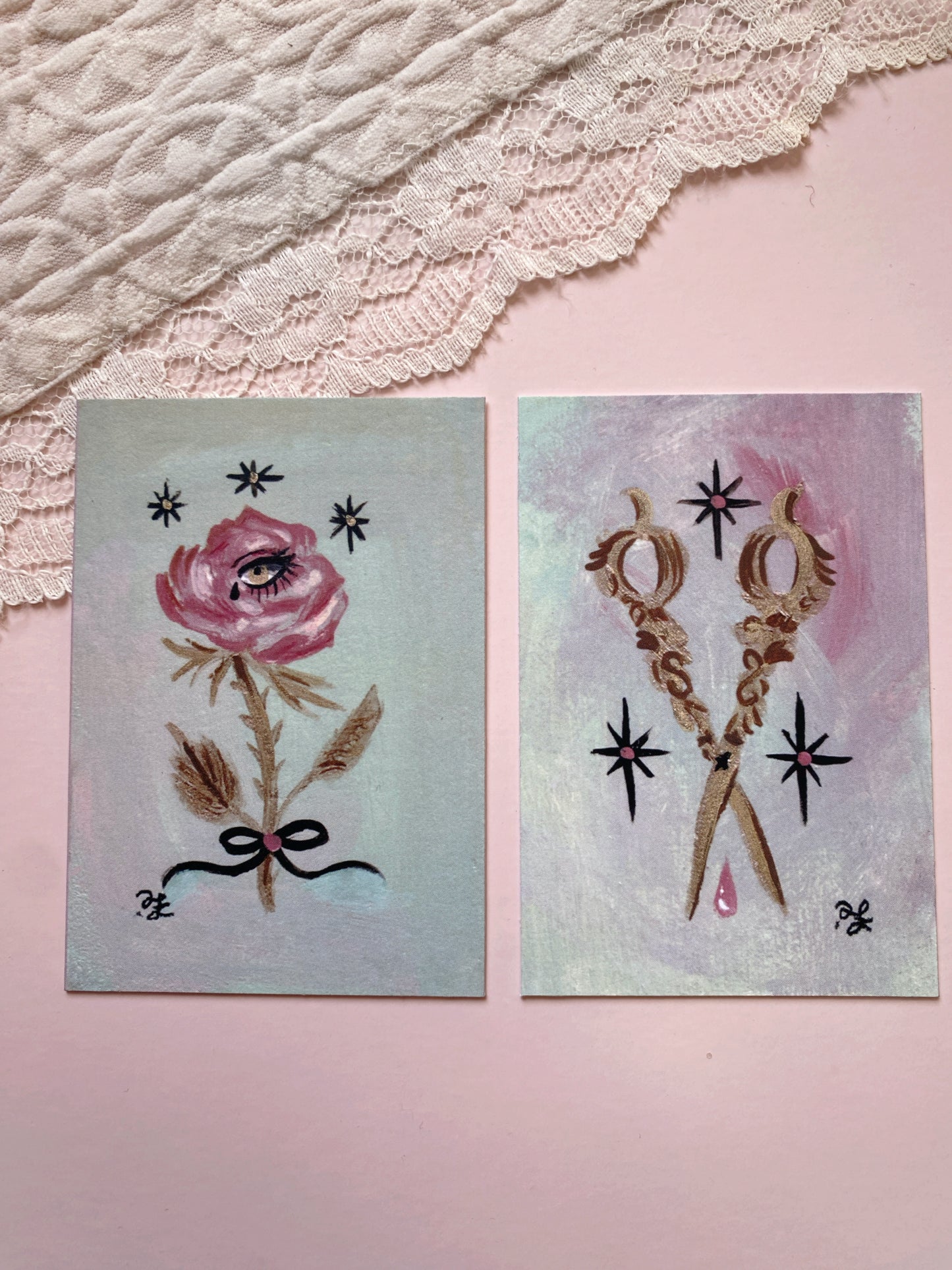 Dark & Dreamy Mini Illuminated Prints🖤🥀 - Limited Edition Set of 8