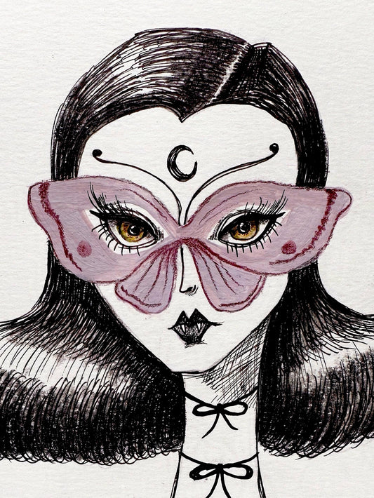 Moth Maiden 🎃 Original Drawlloween Painting