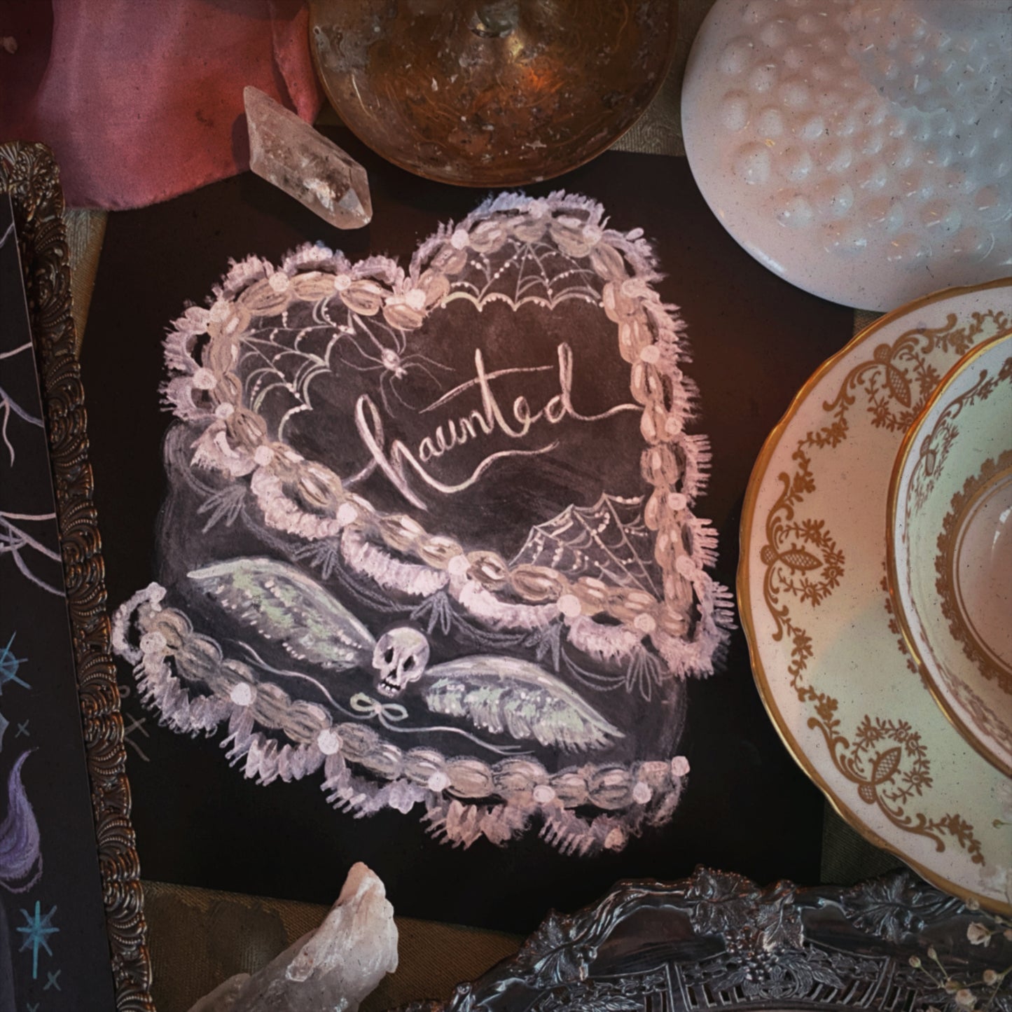 Haunted Cake - 8x8 Art Print