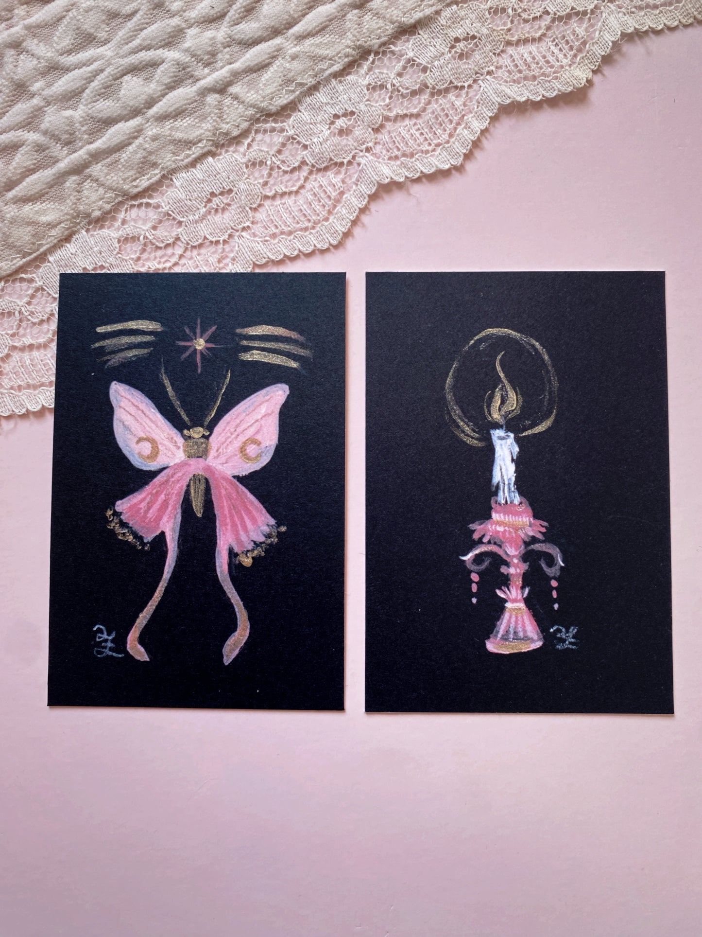 Dark & Dreamy Mini Illuminated Prints🖤🥀 - Limited Edition Set of 8