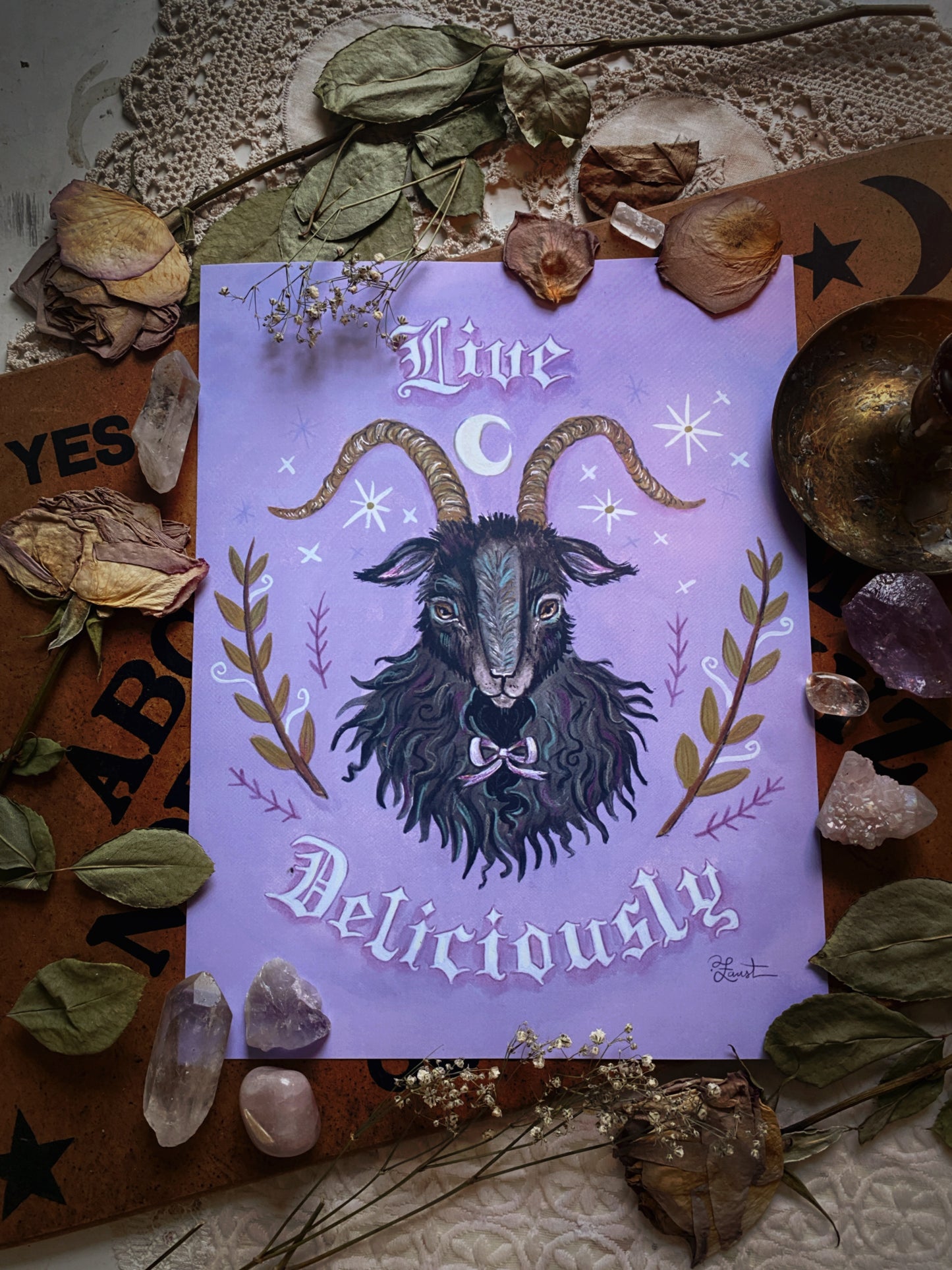 Black Phillip "Live Deliciously" - 8.5x11 Art Print