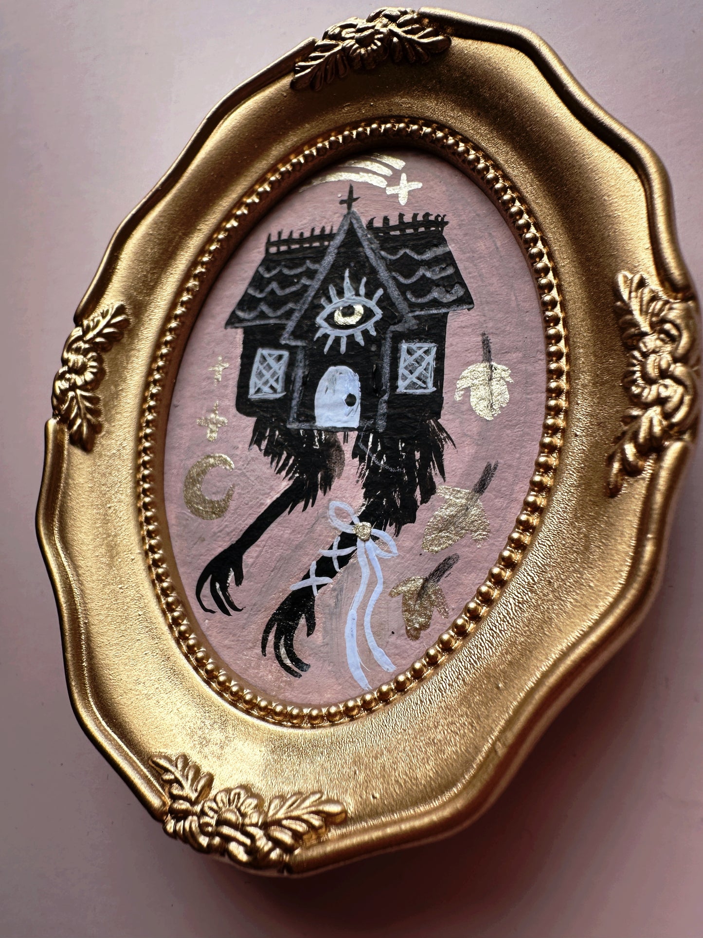 Baba Yaga🎃 Framed Mini Original Drawlloween Painting