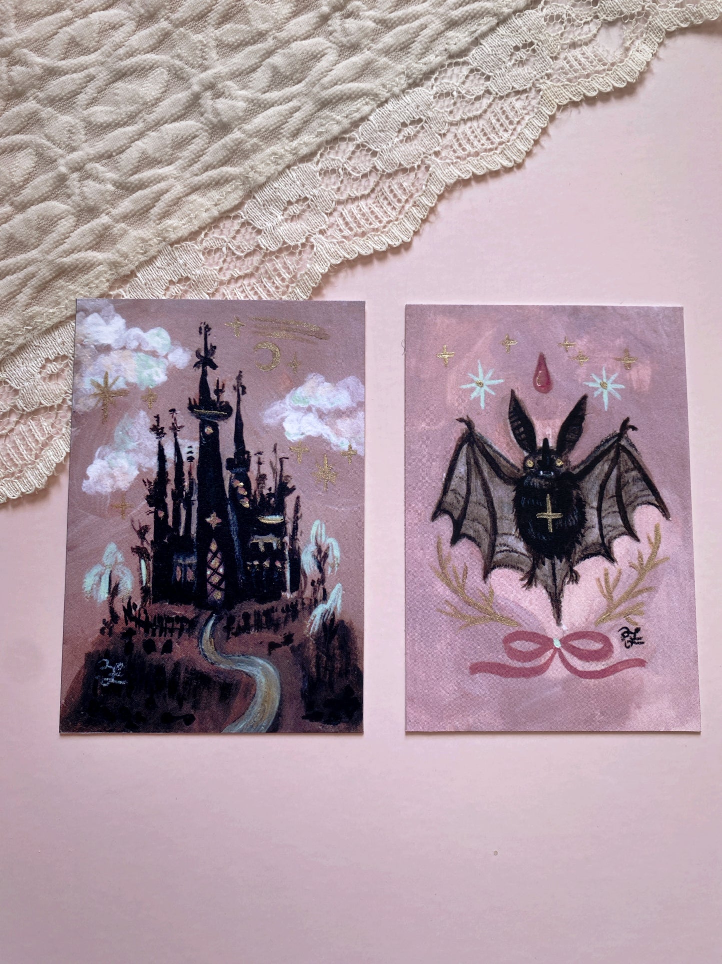 Dark & Dreamy Mini Illuminated Prints🖤🥀 - Limited Edition Set of 8
