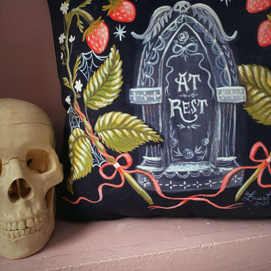 Strawberry Burial - Luxe Velveteen Pillowcase