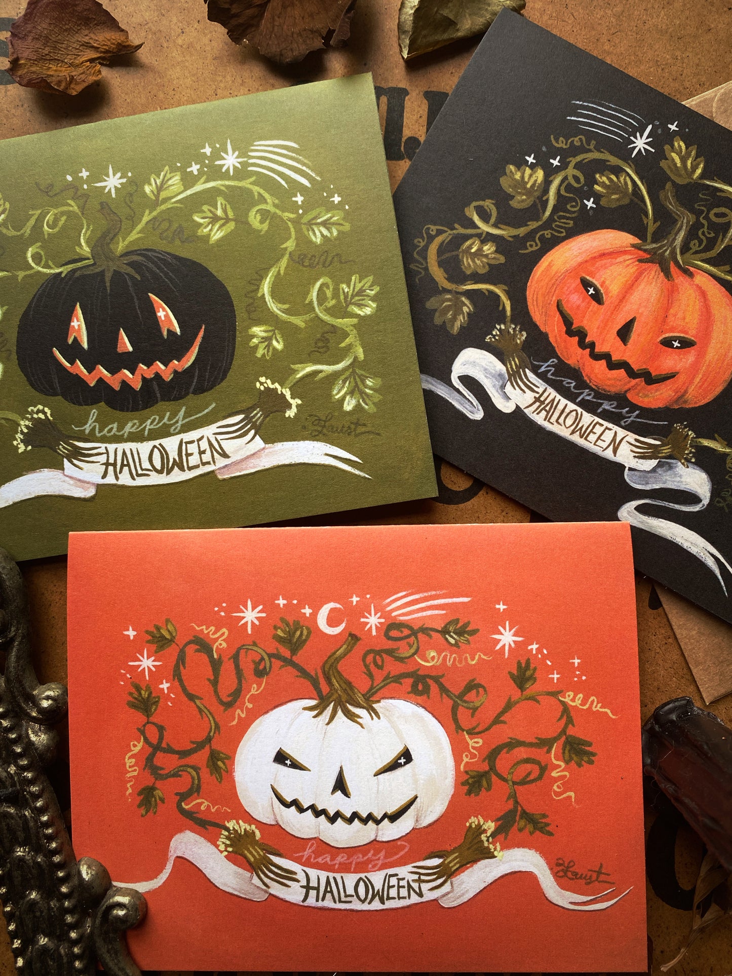 The Whole Pumpkin Patch ✦ Halloween Card Collection ✦ Set of 3