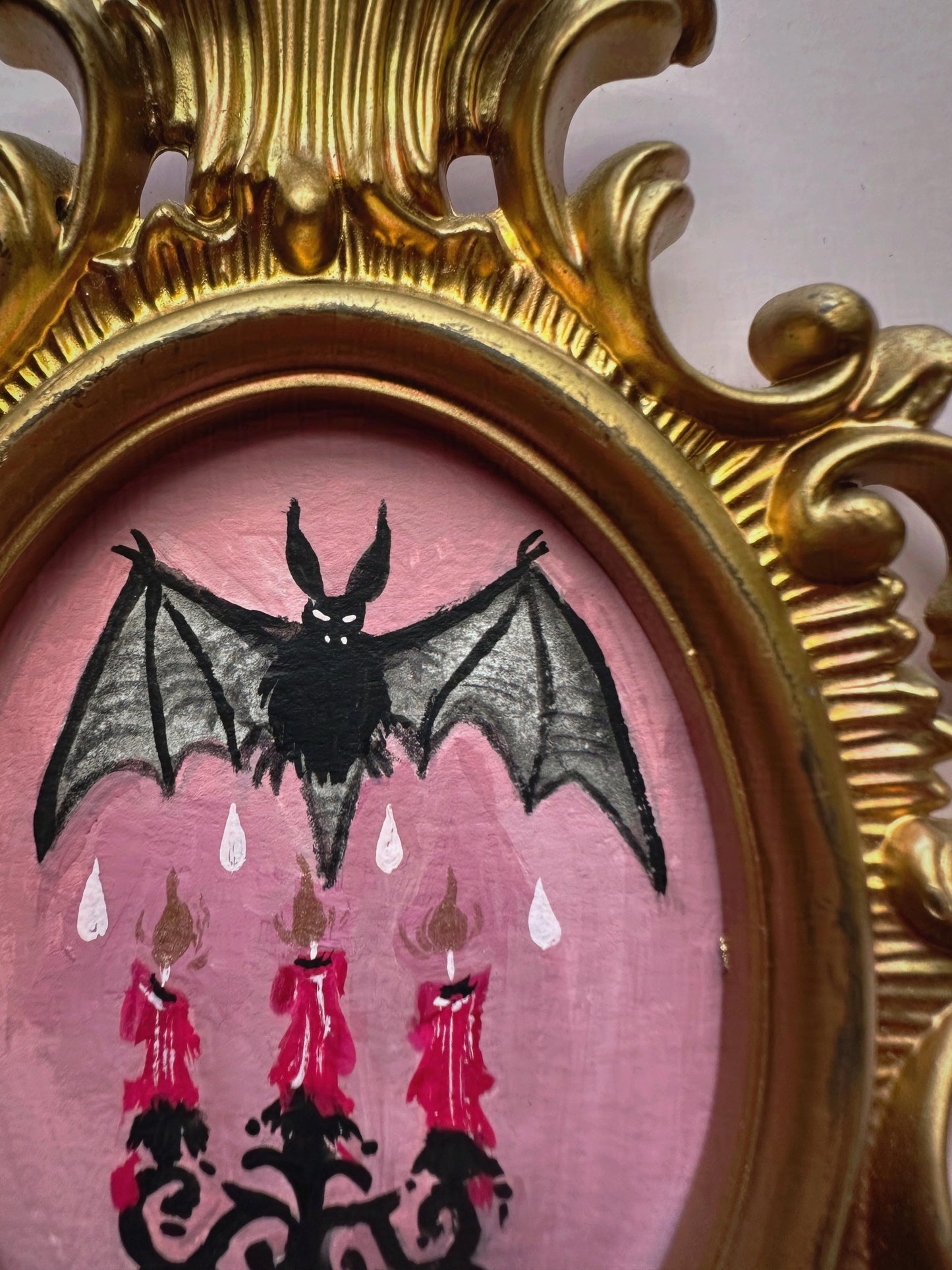 Darling Blood Ritual🎃 Framed Mini Original Drawlloween Painting