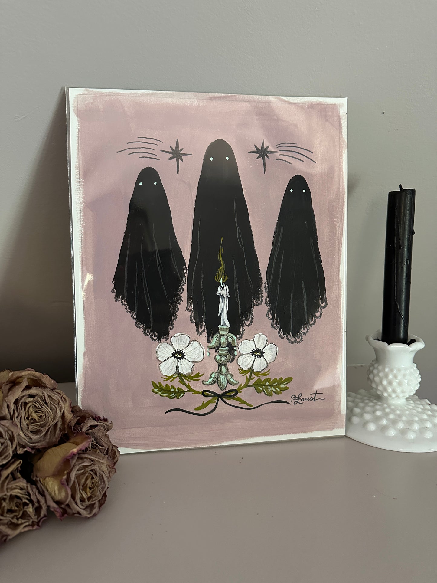 The Ghosts I've Made Along the Way 🎃 Original Drawlloween Painting