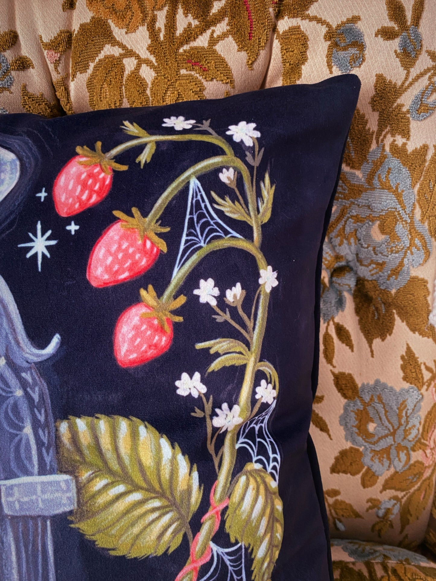 Strawberry Burial - Luxe Velveteen Pillowcase