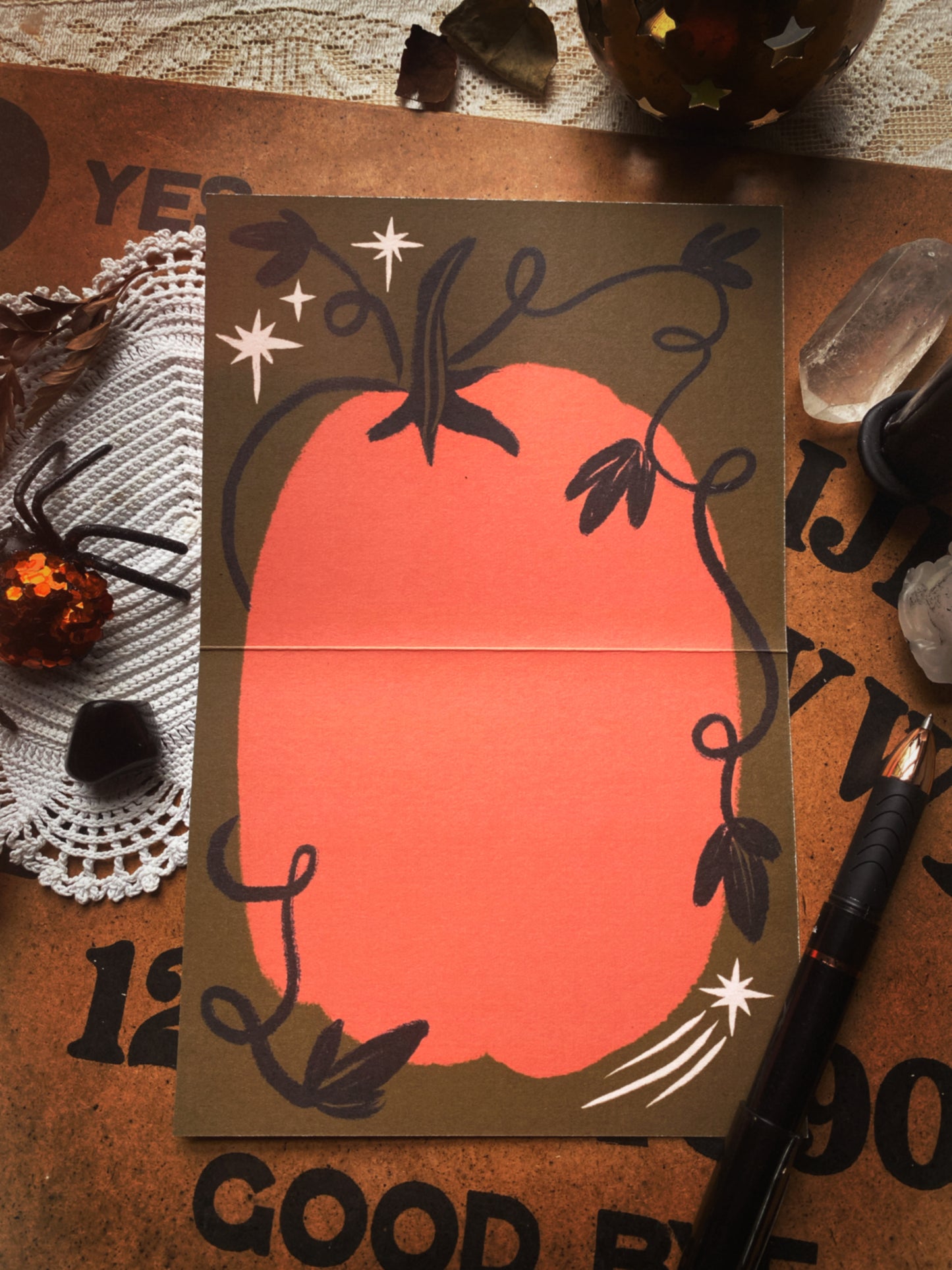 White Pumpkin ✦ Happy Halloween Card