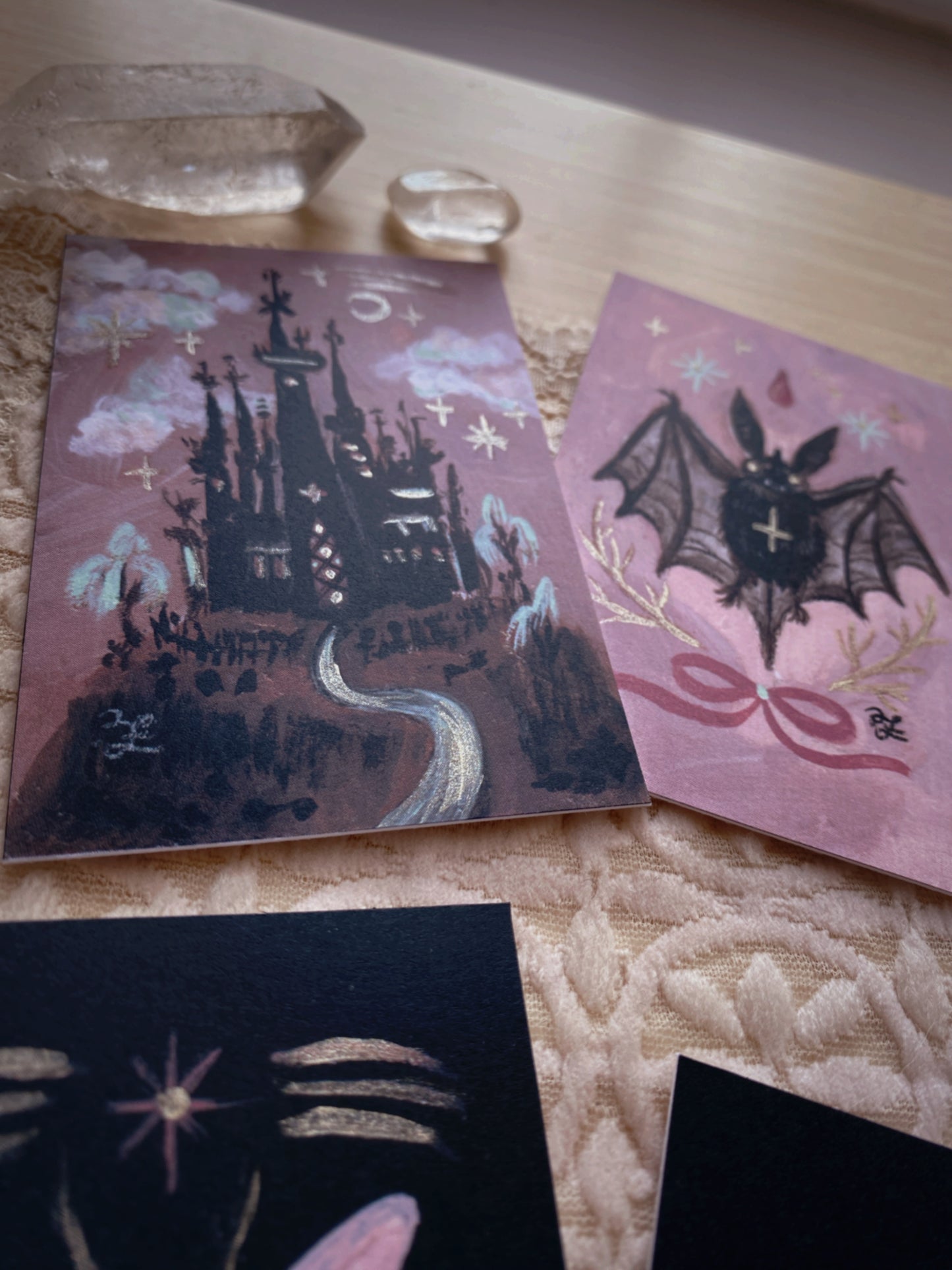Dark & Dreamy Mini Illuminated Prints🖤🥀 - Limited Edition Set of 8