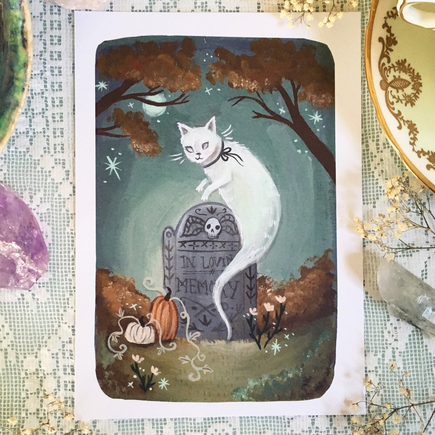 Ghost Cat - 5x7 Art Print