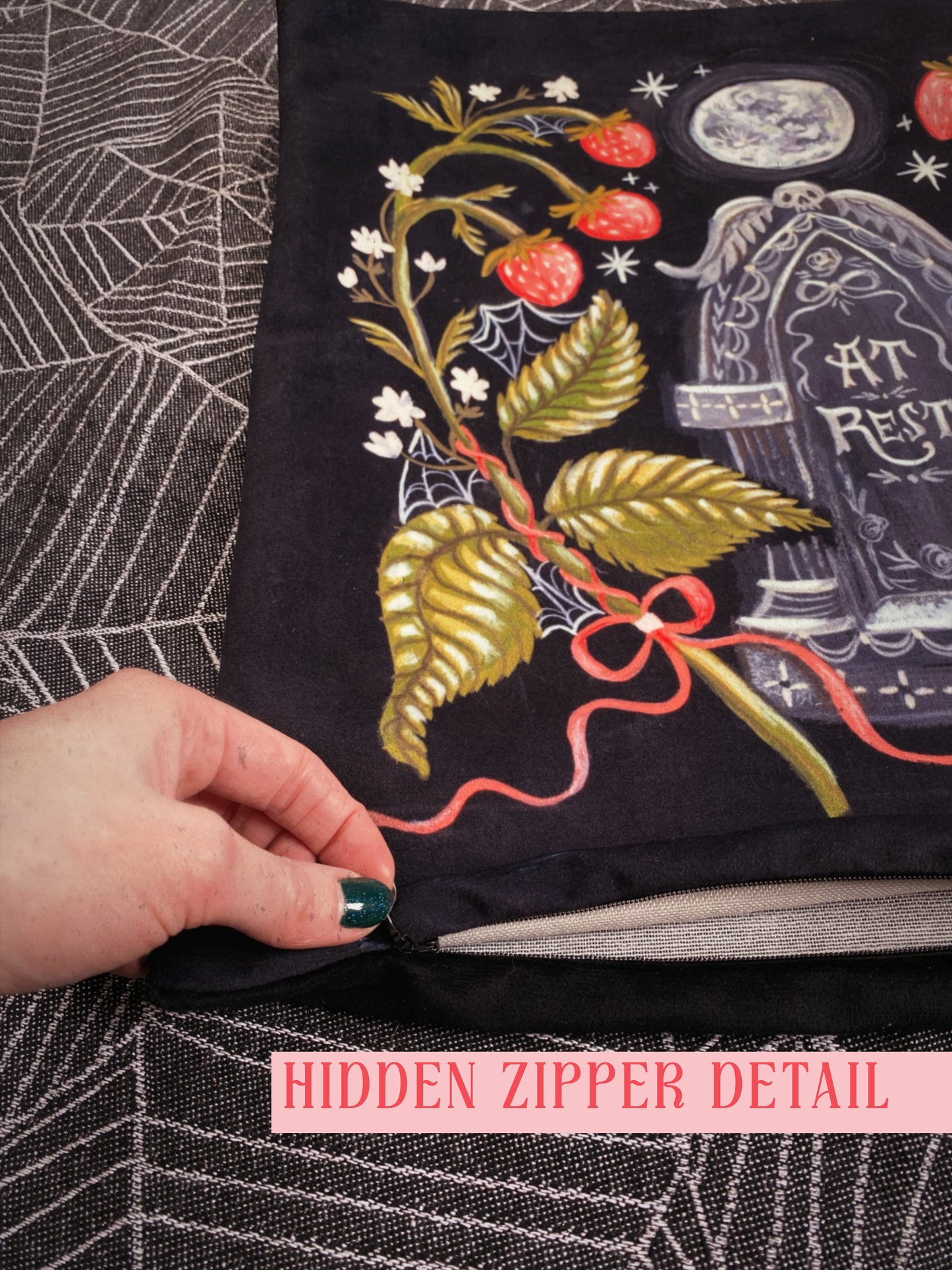 Strawberry Burial - Luxe Velveteen Pillowcase
