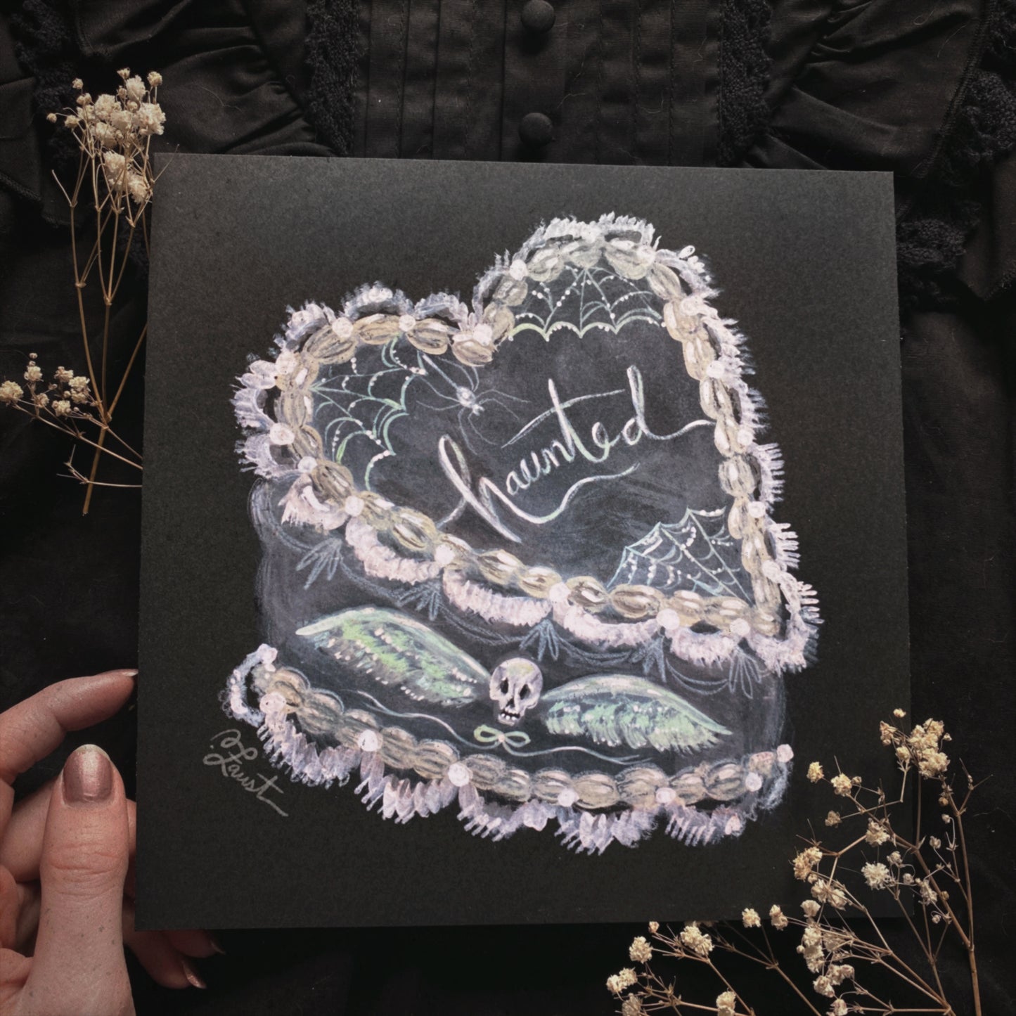 Haunted Cake - 8x8 Art Print