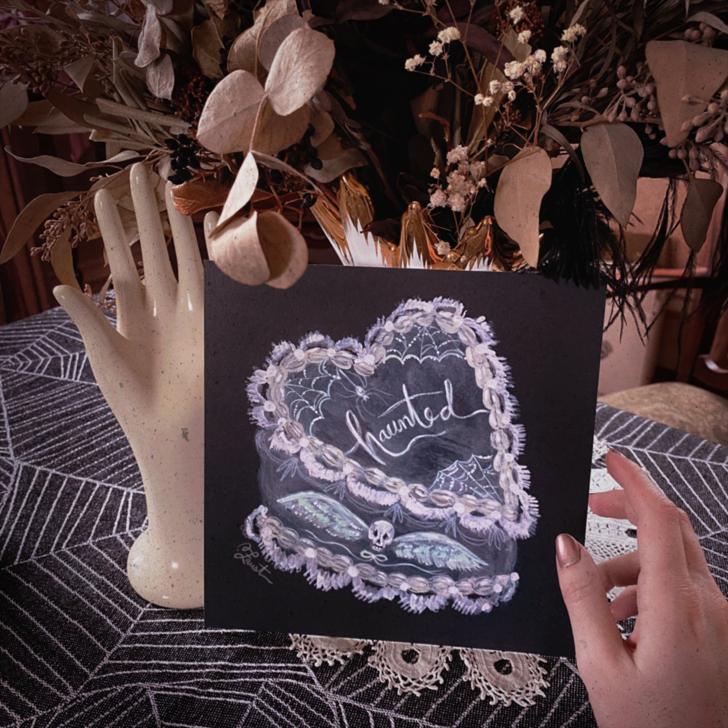 Haunted Cake - 8x8 Art Print