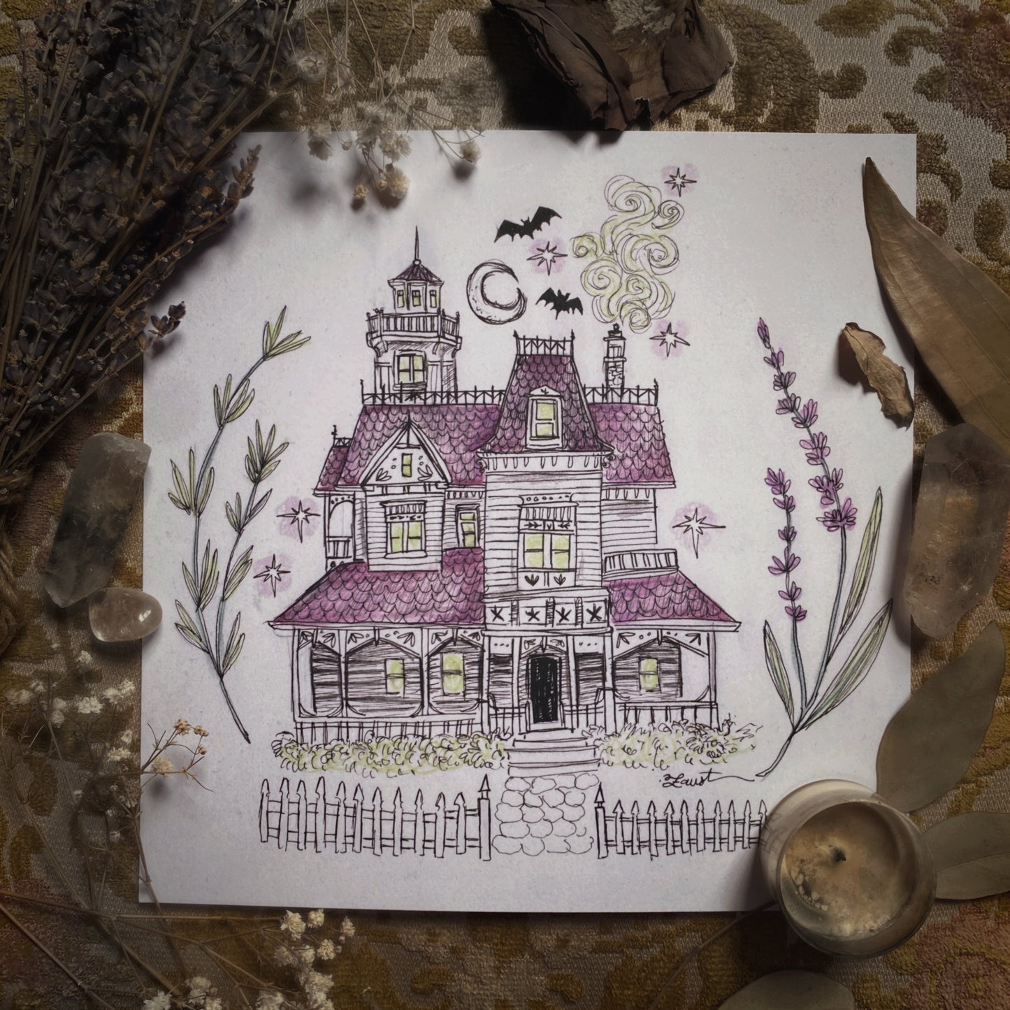 Practical Magic Victorian - 8x8 Art Print