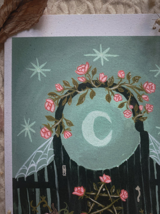 The Witch's Garden Gate ✦ 5x7 Art Print