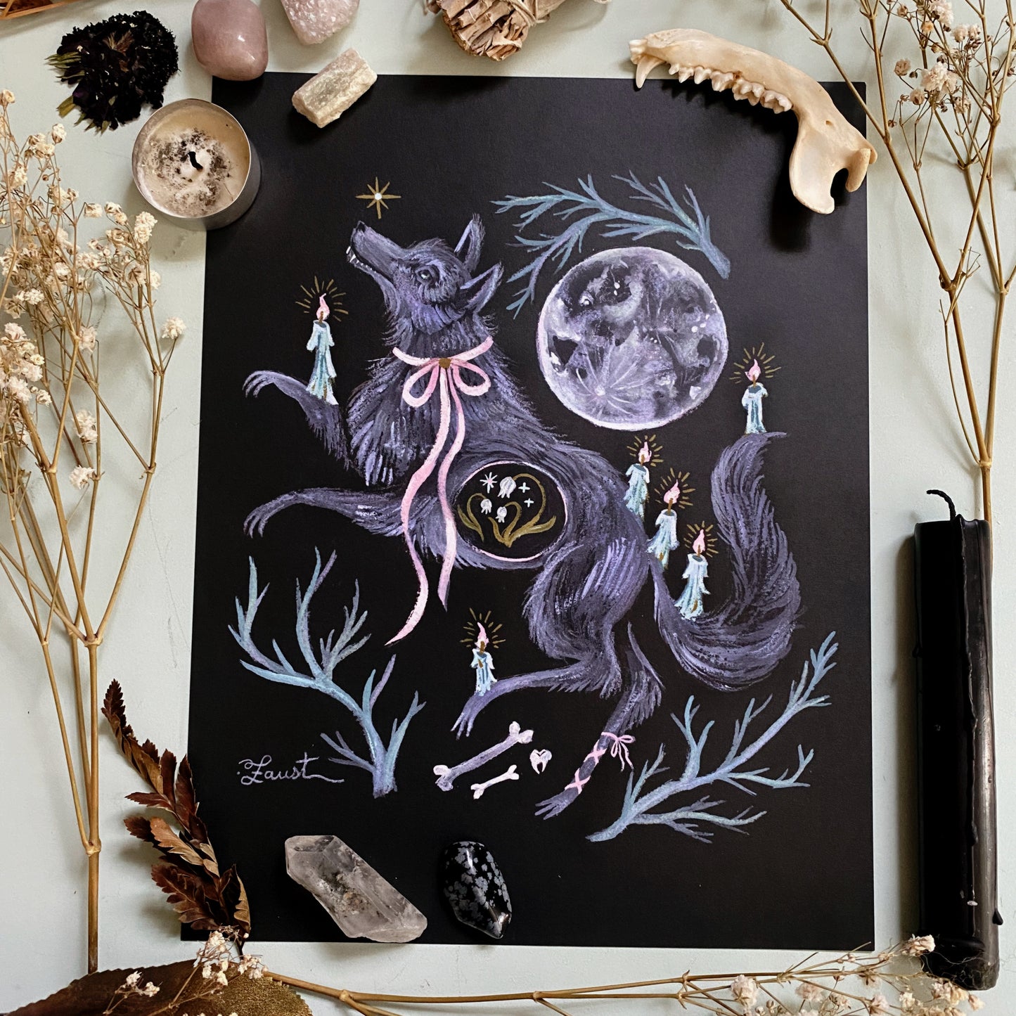 Wolf Moon - 8.5x11 Art Print