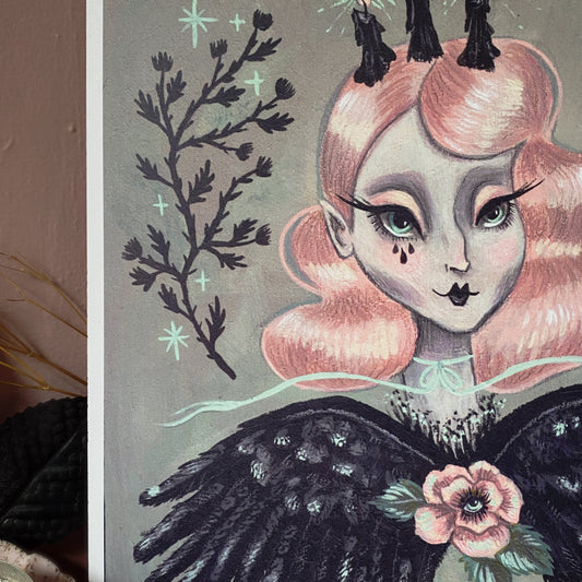 Angelic Mourning ✦ 8x8 Art Print
