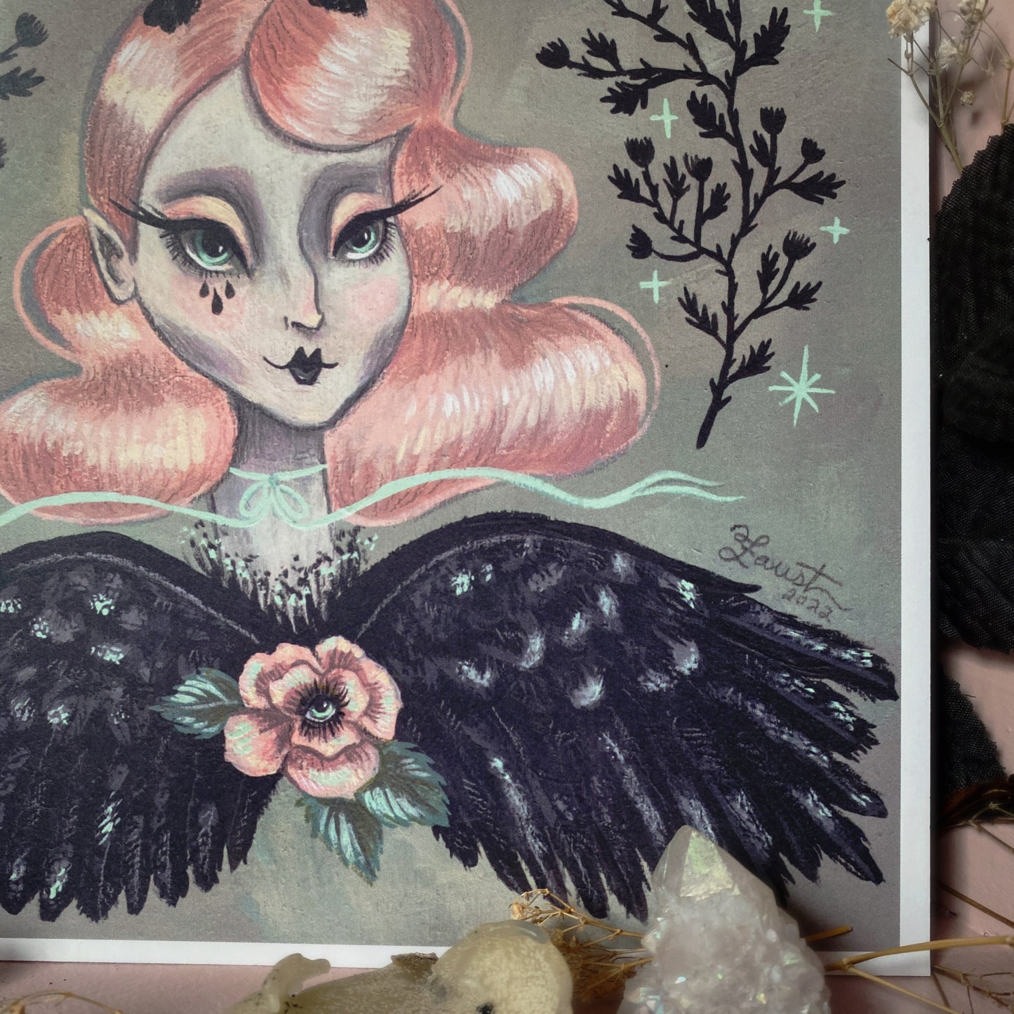 Angelic Mourning - 8x8 Art Print