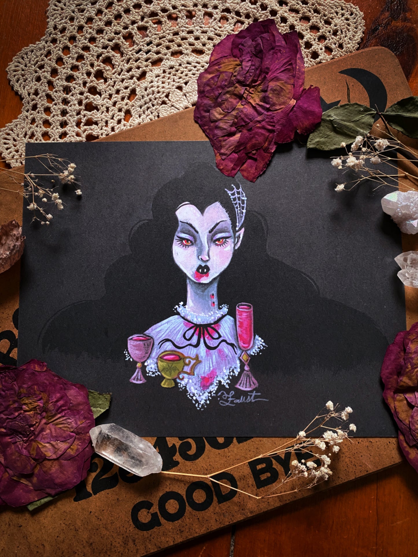 The Vamp & Her Lifeblood - 8.5x11 Art Print