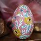 Black Rabbit Hand-Painted Wooden Egg