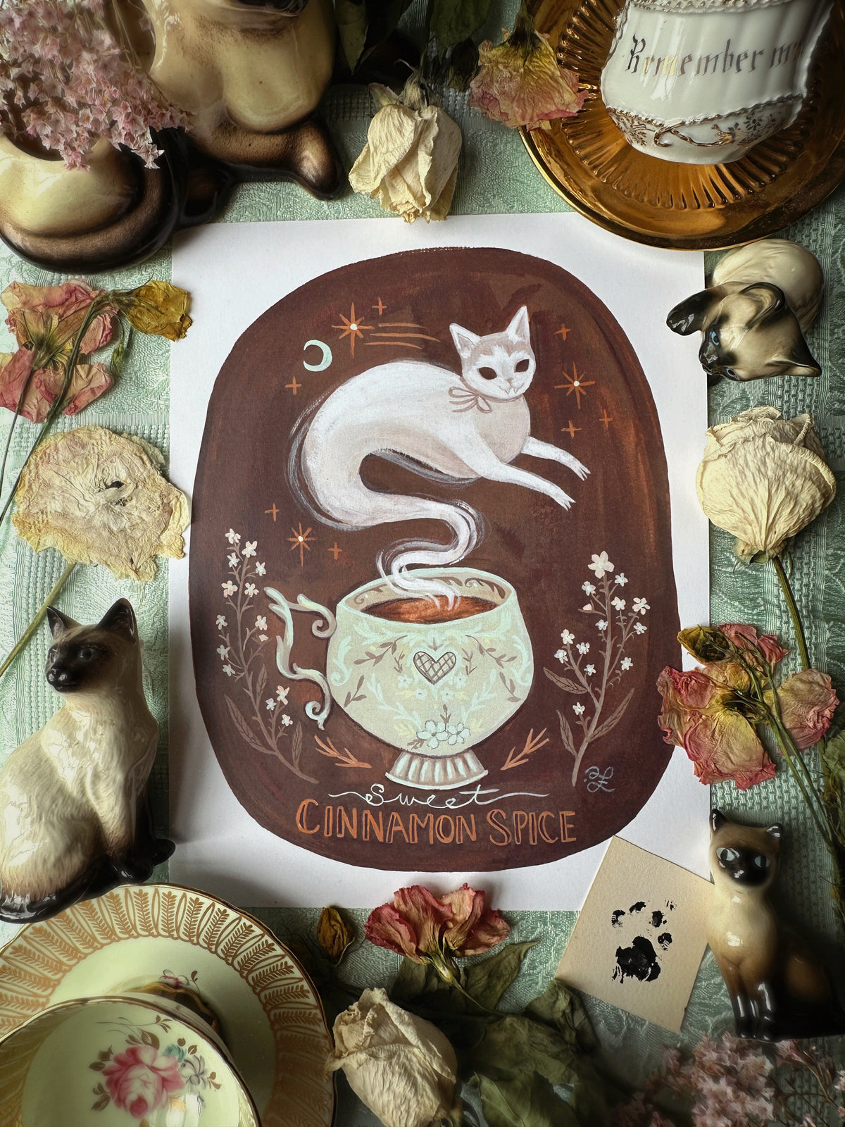 Sweet Cinnamon Spice Ghostea ✦  8.5x11 Art Print ✦  Prints for a Cause