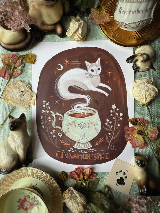 Sweet Cinnamon Spice Ghostea ✦  8.5x11 Art Print ✦  Prints for a Cause