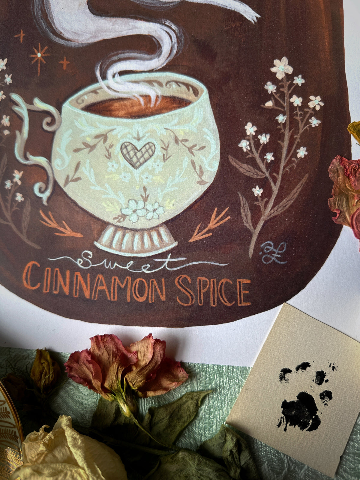 Sweet Cinnamon Spice Ghostea ✦  8.5x11 Art Print ✦  Prints for a Cause