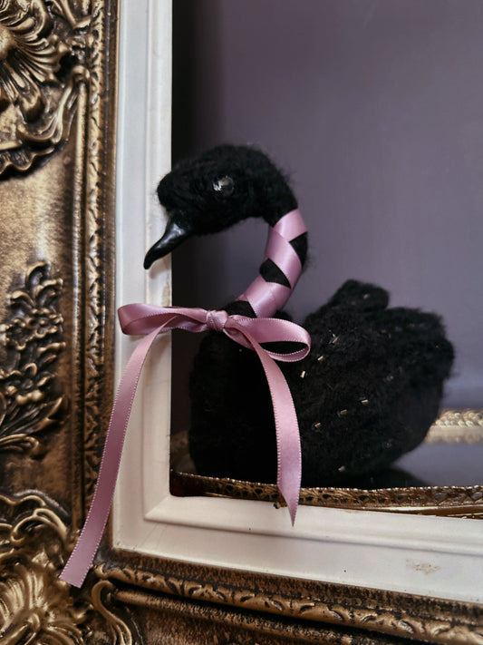 Felted Black Swan Queen