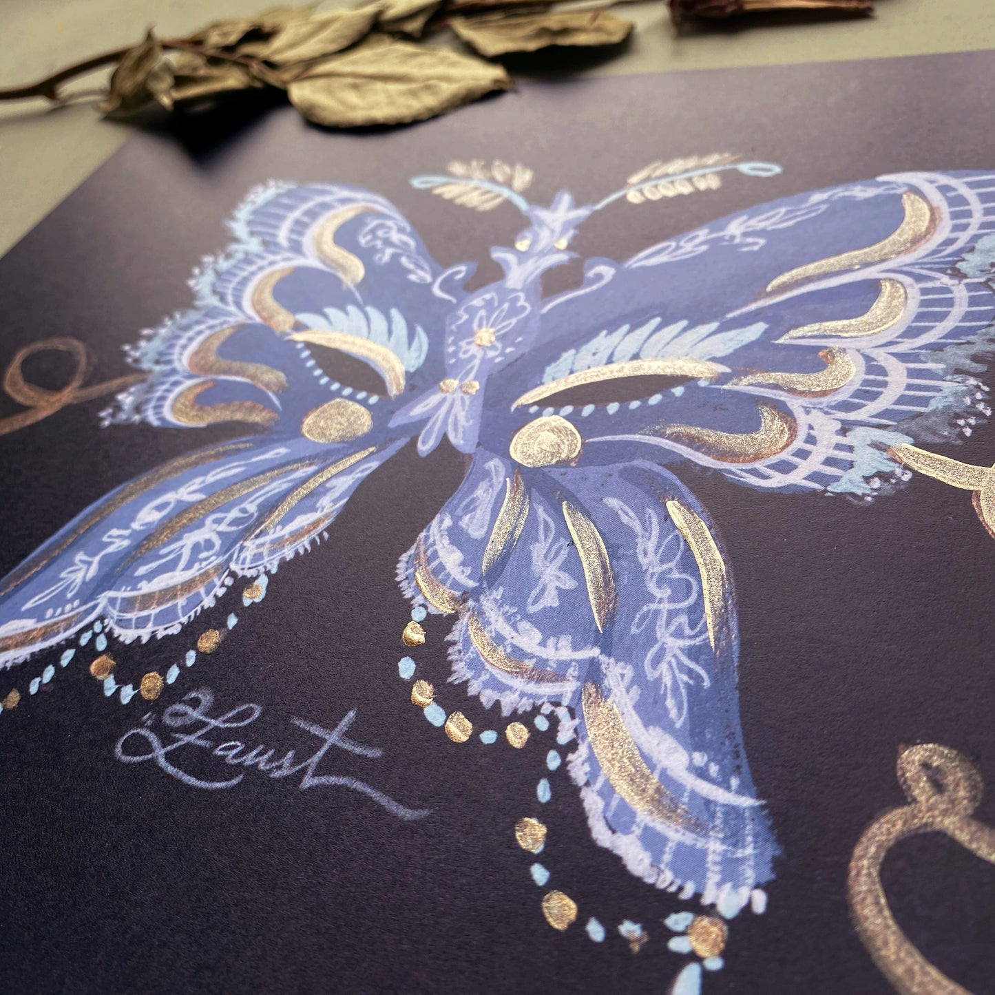 Butterfly Masquerade - Special Edition Illuminated 8.5x11 Art Print