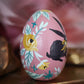 Black Rabbit Hand-Painted Wooden Egg