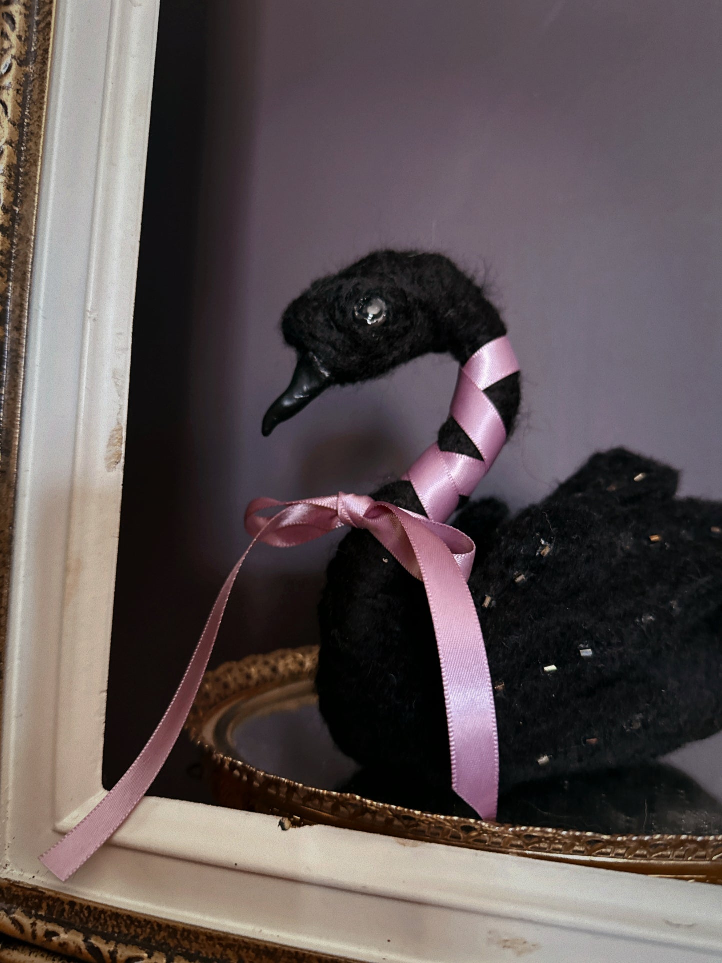 Felted Black Swan Queen