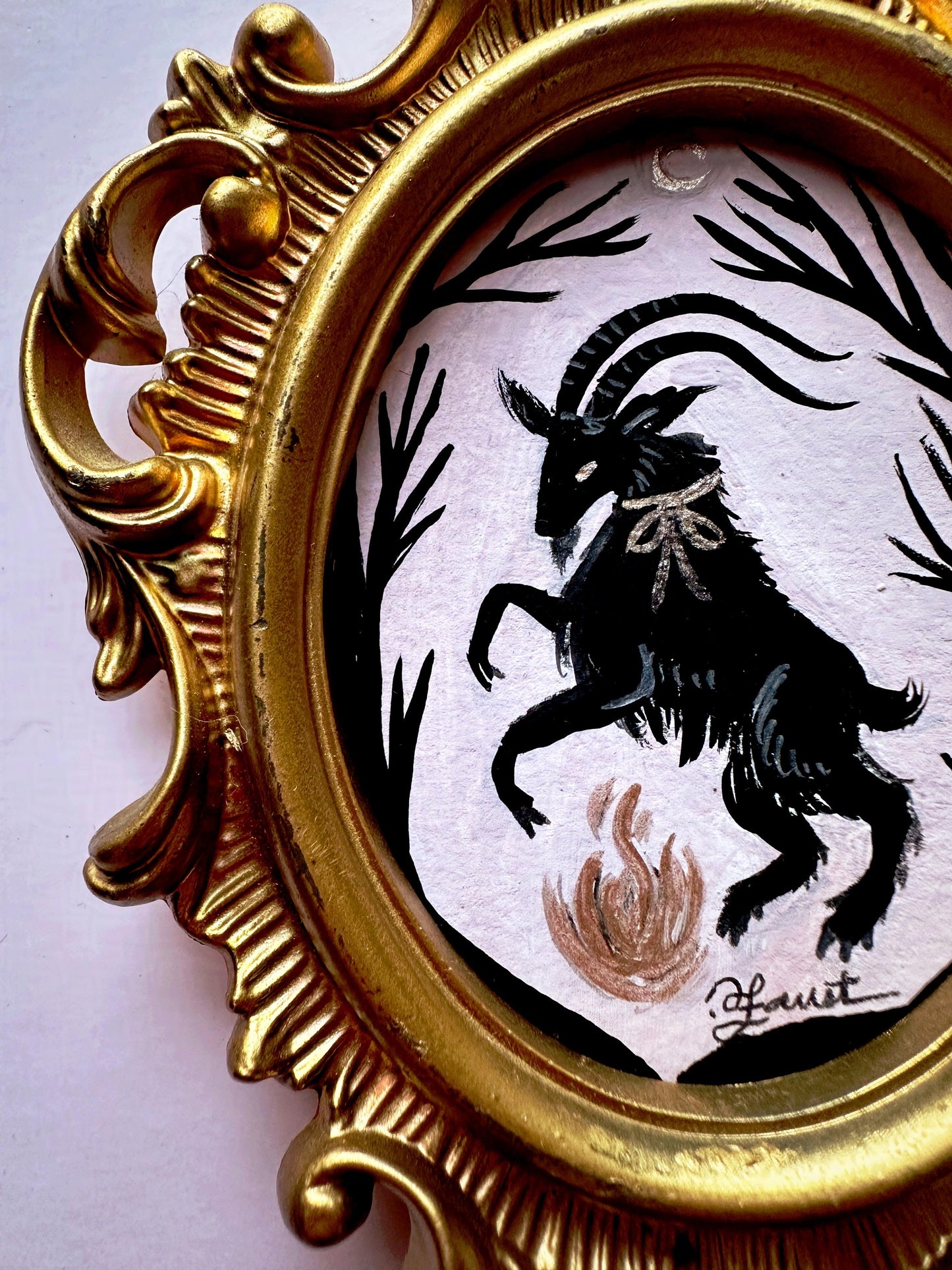 The Dance 🎃 Framed Mini Original Drawlloween Painting