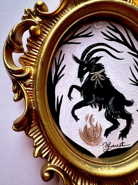 The Dance 🎃 Framed Mini Original Drawlloween Painting