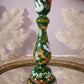 Seven Swans Candlestick in Forest Green