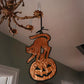 Copper Halloween Kitty ✦ Hand Embossed Foil Decoration