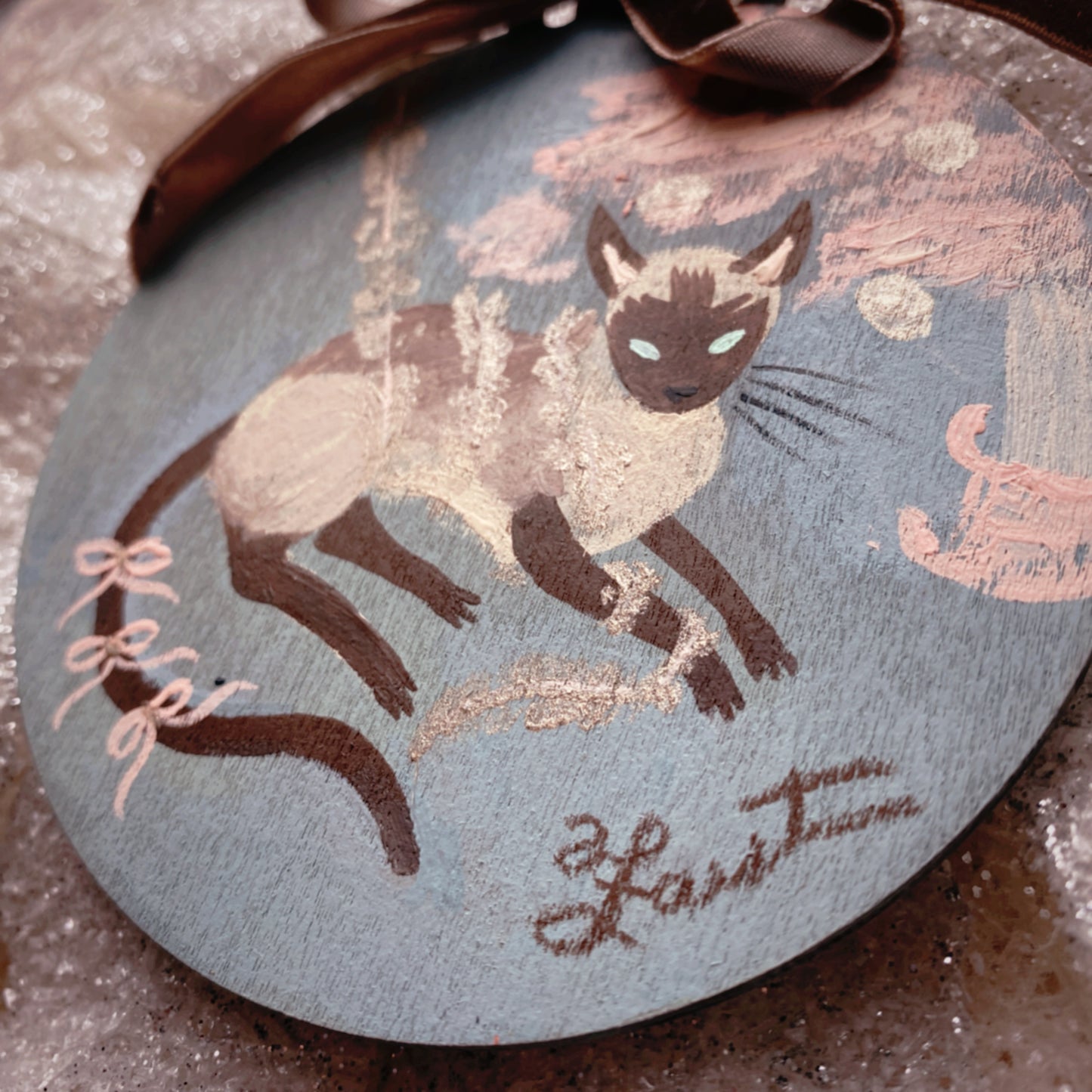 Merry Meezer - Hand Painted Ornament