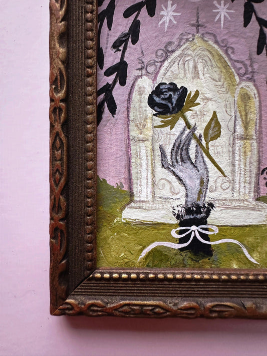Undead 🎃 Framed Mini Original Drawlloween Painting