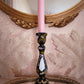 Holly Ghost Candlestick in Black