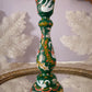 Seven Swans Candlestick in Forest Green