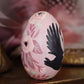 Black Swan Hand-Painted Wooden Egg