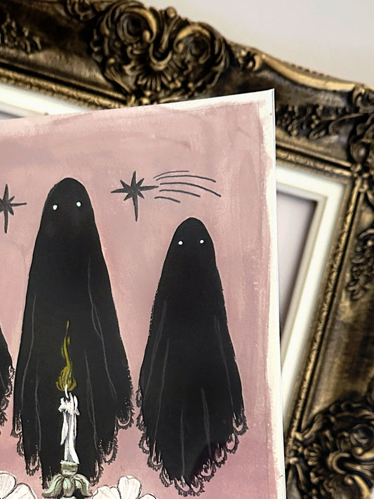 The Ghosts I've Made Along the Way 🎃 Original Drawlloween Painting