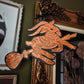 Copper Phillip on a Broom ✦ Hand Embossed Foil Decoration