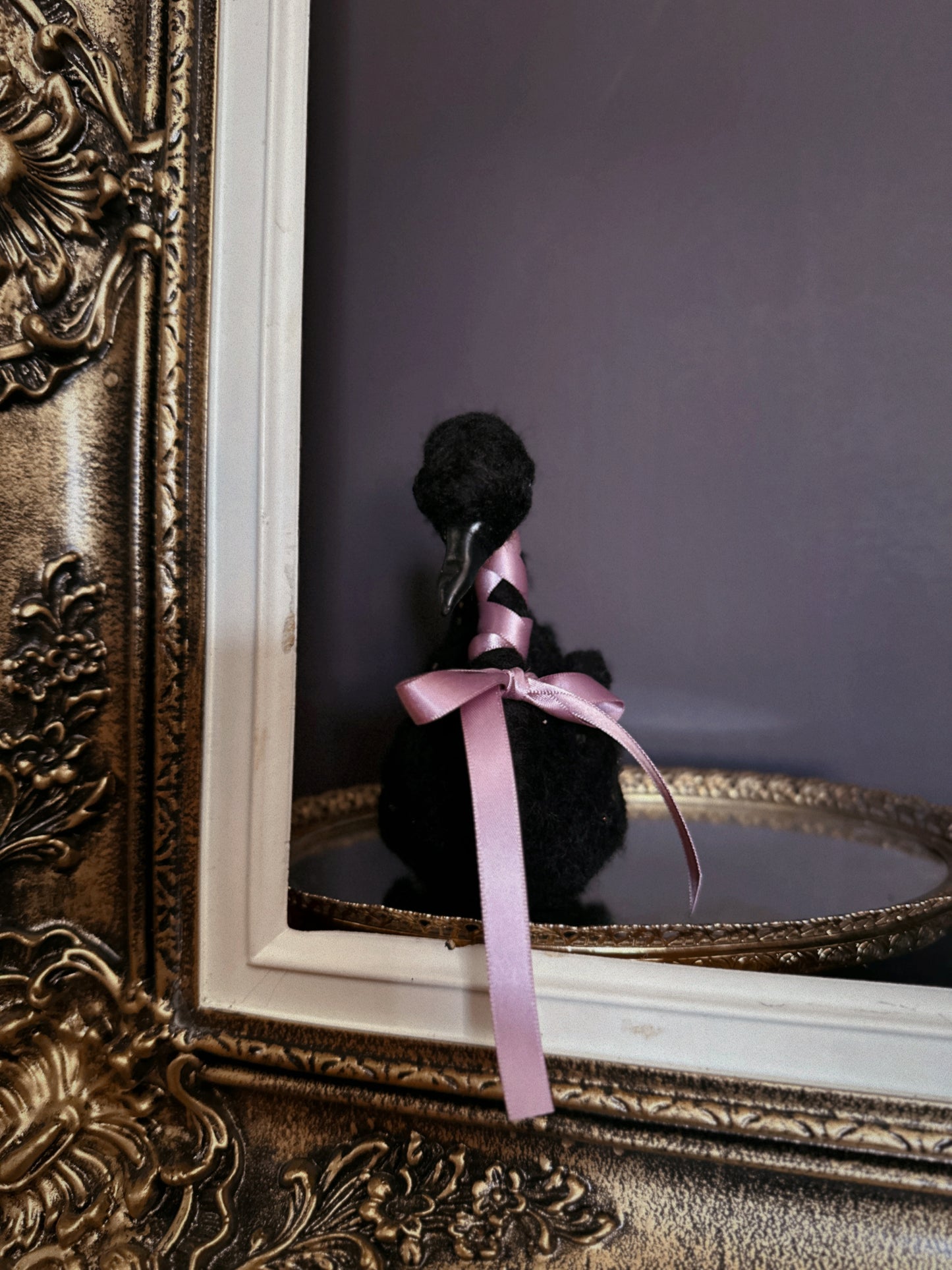 Felted Black Swan Queen