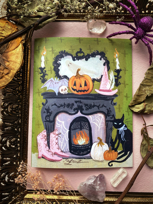 Halloween Hearth Halloween Card