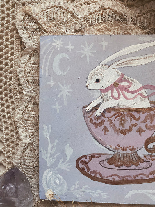 The White Rabbit's Teacup - Original Painting