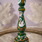 Seven Swans Candlestick in Forest Green