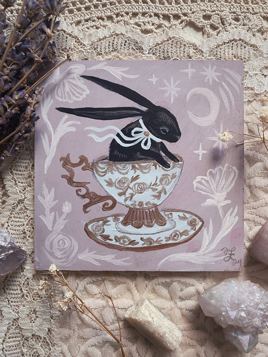 The Black Rabbit's Teacup - Original Painting