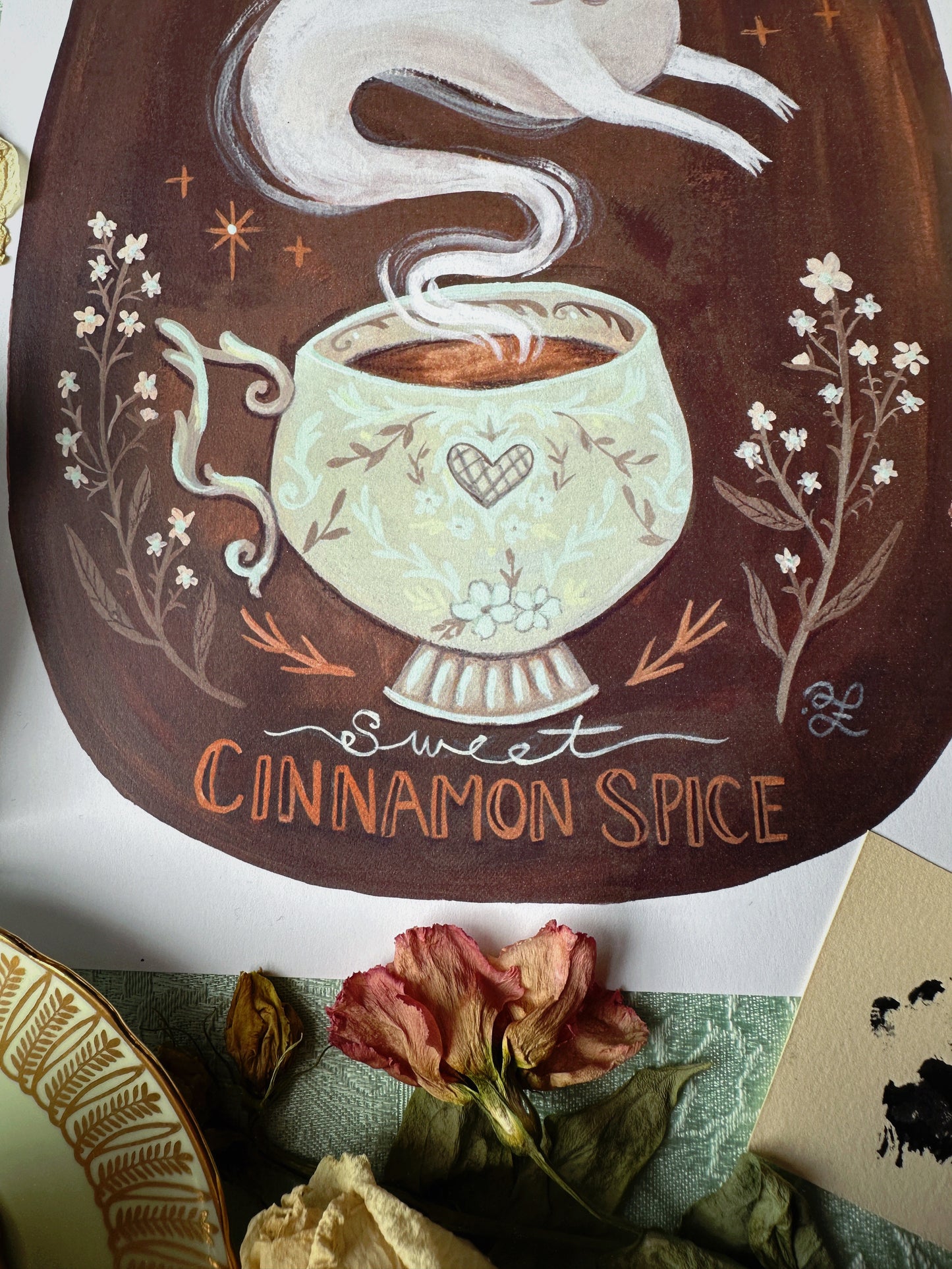 Sweet Cinnamon Spice Ghostea ✦  8.5x11 Art Print ✦  Prints for a Cause