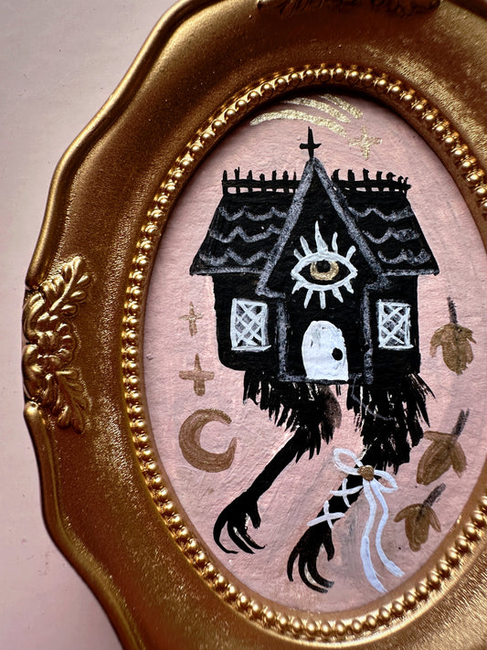 Baba Yaga🎃 Framed Mini Original Drawlloween Painting